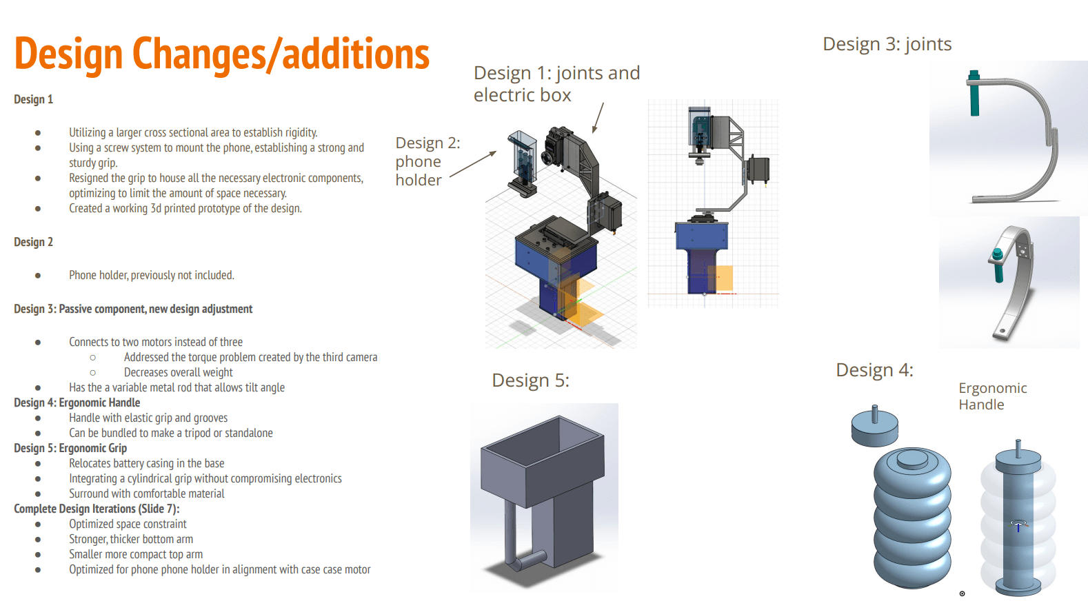 Design Changes + Additions