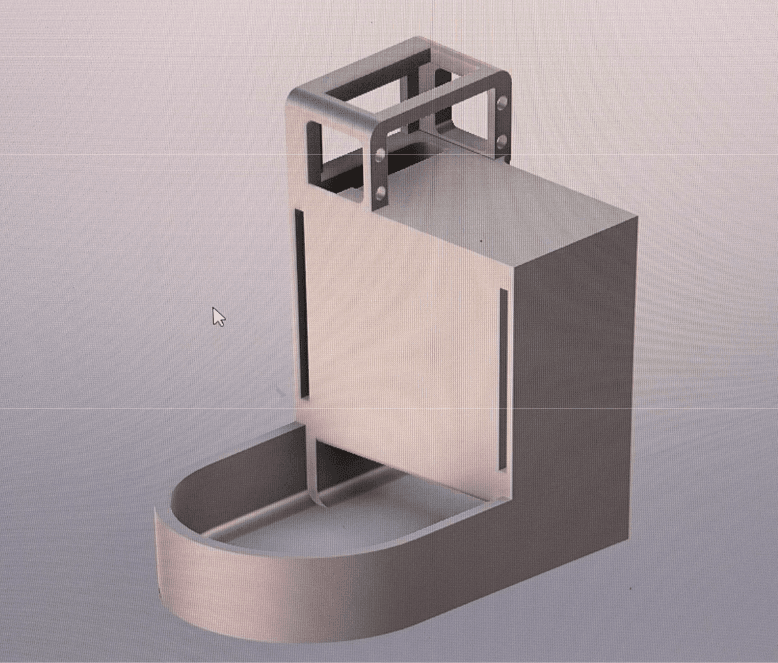 Full CAD model of the Soda Can Prevention Device enclosure