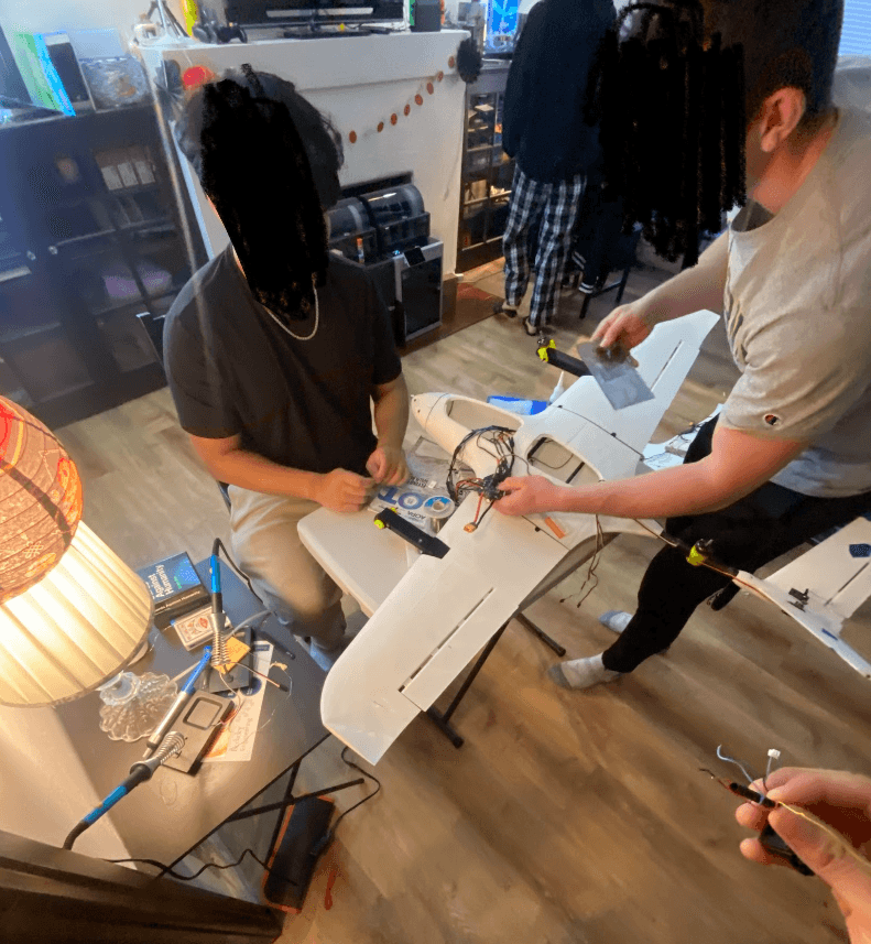 Internal electronics bay of the Sparrow VTOL drone